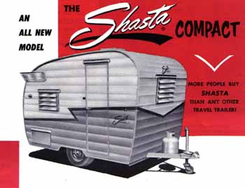 Original dimensions, features and specifications for the Shasta Compact Vintage Trailer